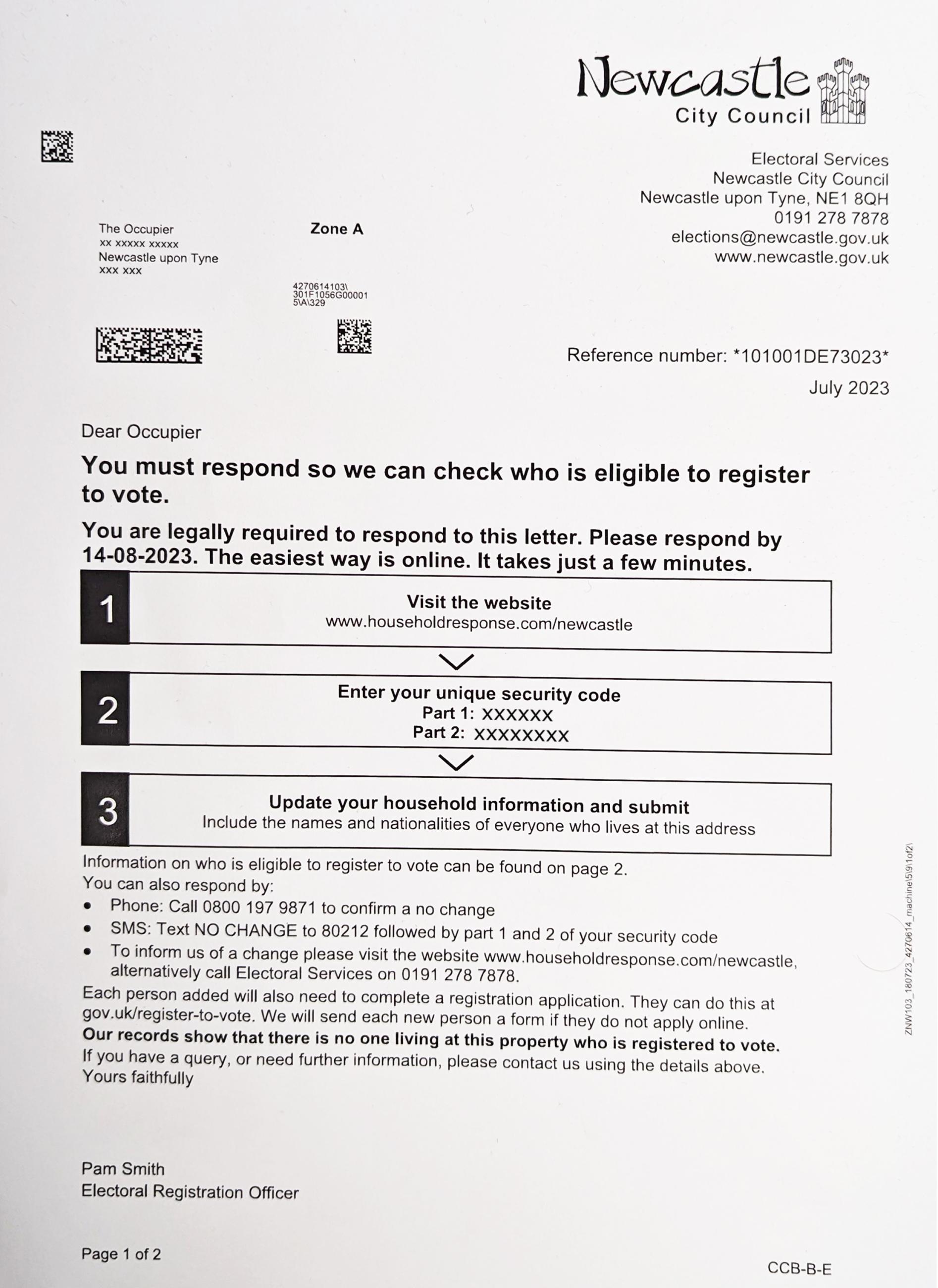 Residents In Newcastle Urged To Check Voter Registration Details Newcastle City Council 1051